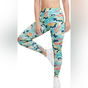 CHAMPION Blue Camo Print Absolute Eco 7/8 Athletic Leggings
